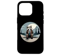 Well-dressed Raccoon in the Japanese Moonlight Design Case for iPhone 16 Pro
