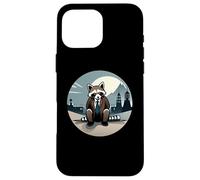 Well-dressed Raccoon in the Japanese Moonlight Design Case for iPhone 16 Pro Max