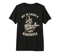 Well Dressed Raccoon Off to Cause a Kerfuffle Premium T-Shirt