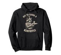 Well Dressed Raccoon Off to Cause a Kerfuffle Pullover Hoodie
