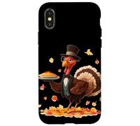 Well Dressed Turkey with Autumn Pie for Thanksgiving Case for iPhone X/XS