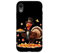 Well Dressed Turkey with Autumn Pie for Thanksgiving Case for iPhone XR