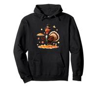 Well Dressed Turkey with Autumn Pie for Thanksgiving Pullover Hoodie
