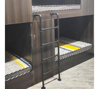 Well Egress Exit Ladder Bunk Bed For Bunk Loft Bed, Metal For Wall Mounted, For Basement, Attic Stairs, Window, Boat, Dorm, Library, Home, 4Ft-7.6Ft Height And Loads 330Lbs,7.3F