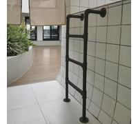 Well Egress Exit Ladder Heavy Duty Emergency For Window ，Wall Mounted Metal Step S Multi-Function Loft Bed Dorm Bunk Tall Bed Side Climb ，Black(1.2M/4Ft/47 In)