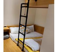Well Egress Exit Ladder Wall Mount/Tall Escape For Loft/Window/Basement, Upright Bunkhouses Iron For Travel Trailers Camper For Rv Twin Cabin Beds, Black Metal (Color : Black,