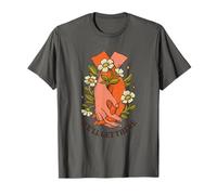 We'll Get There - Vintage 70s Hands Flower Peace Art T-Shirt