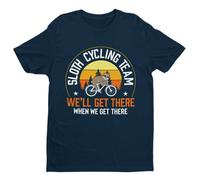 We'll Get There When We Get There - Cycling - Funny Graphic Men's T-Shirt - Casual Printed Tee - Great Gift for Dad, Husband or Brother - Blue - M
