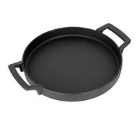 WELL GRILL 30.5CM Round Griddle Grate for Weber 7421 Gourmet BBQ System, Cast-Iron Grill Pan with Handles for Weber 57cm Charcoal Grills