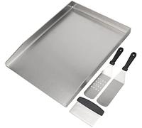 WELL GRILL 45 x 30 cm Stainless Steel Rectangular Griddle Plate & Accessories for Napoleon Rogue, Weber, Charcoal & Gas Grills