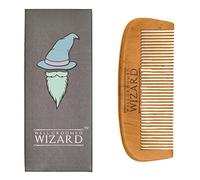Well Groomed Wizard Wooden Beard and Hair Comb For Men, classic Beard Grooming Comb