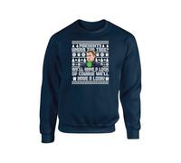 We'll have a look Funny Christmas Sweatshirt, Presents Under The Tree? Christmas Jumper, Unisex Adults And Kids Top(XXL, Navy)