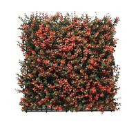 Well Home Artificial Vertical Garden, Hedge Panel 100x100cm, For Indoor and Outdoor Decoration - Realistic Red Flowers