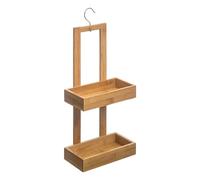 WELL HOME Bamboo Shower Caddy with 2 Trays