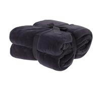 Well Home Coral Fleece Blanket 250 GSM, 100% Polyester Anthracite