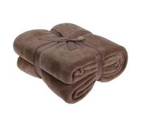 Well Home Coral Fleece Blanket 250 GSM, 100% Polyester Taupe