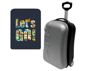 WELL HOME MOBILIARIO & DECORACIÓN 20'' Cabin Trolley Case with Protective Cover, Multicoloured, Let's Go