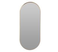 WELL HOME MOBILIARIO & DECORACIÓN Aluminum gold oval mirror with mounting clip 72x32x1.5cm