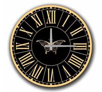 WELL HOME MOBILIARIO & DECORACIÓN Gold and White MDF Decorative Clock