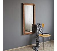 WELL HOME MOBILIARIO & DECORACIÓN Mirror, 100% Pine Solid Wood, Walnut