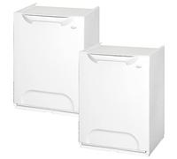 WELL HOME MOBILIARIO & DECORACIÓN Pack of 2 White Polypropylene Recycling Bins with Tank Inside 40 litres Total