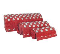 WELL HOME MOBILIARIO & DECORACIÓN Set of 3 Terry Cotton Bath Towels 450 gr/m2, 50 x 30, 100 x 50, 150 x 100 cm, Burgundy from the Topaz Collection