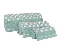 WELL HOME MOBILIARIO & DECORACIÓN Set of 3 Terry Cotton Bath Towels 450 GR/M2, 50 x 30; 100 x 50; 150 x 100 cm, Aqua Colour from the Topaz Collection, WH0568