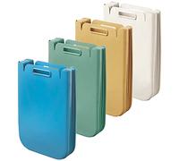 WELL HOME MOBILIARIO & DECORACIÓN Set of 4 Collapsible Multi-Purpose Container 25 Litres w/One (100 Litres Total), Recycled Plastic, 45 x 30 cm, Colour