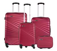 WELL HOME MOBILIARIO & DECORACIÓN Set of 4 Suitcases Cabin 22"/Medium 26"/Large 30"/Toiletry Bag 9"