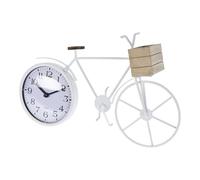 WELL HOME MOBILIARIO & DECORACIÓN Well Home Bicycle Table Clock Metal White 33.5 x 8 x 23.5 cm, 33,5x8x23,5