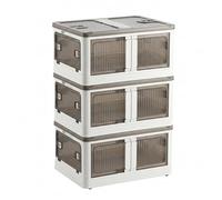 Well Home Multifunctional Folding Storage Box in White 3 Levels, 116L per Level, 348L Total