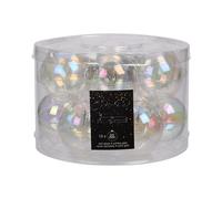 Well Home Set of 12 Iridescent Christmas Baubles Ø5cm - Glossy and Matt