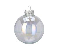 Well Home Set of 16 Iridescent Christmas Baubles Ø6cm - Glossy and Matt