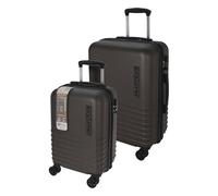 Well Home Set of 2 ABS Trolley Cases 18'' and 22'' Grey, Grey, 52 Y 62 cms, Modern