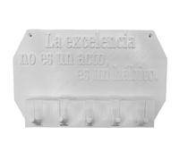 Well Home Wall Key Hanger Excellence is not an Act, It's a Habit White