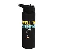 Well I'm Stumped Amputee Prosthetic Leg Recovery Survivor Stainless Steel Insulated Water Bottle