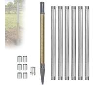 Well Kit, Heavy Duty 1-1/4" NPT Cast Iron Drilling Tool Set with 45 Inch Copper Filter Mesh for DIY Home Outdoor Projects, 5.15 m Depth
