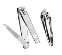 Well-Made Nail Clipper Set 2 Pcs, Wide Jaw Opening Nail Clipper for Fingernail and Toenail, Seniors,Well-Made Premium Sharp Stainless Steel Fingernail Clippers