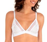 Well - Muse Underwire Bra, Natural Shape - Trendy and Femininity - Recycled Thread lace - Wraparound Shape, White, 38B