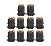 Well Nut-Expansion Nut 10PCS Well Nut M6x0.8mm Rubber Captive Brass for Motorcycle ATV Windscreens Body