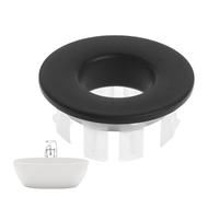 Well Overflow Ring - Universal Round Hole Insert, Chrome Finish Basin Safety Guard | Basin Trim, Easy Installation Bathroom and Kitchen Drain Cover