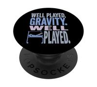 Well Played Gravity Well Played - Funny Broken Leg Foot PopSockets Adhesive PopGrip