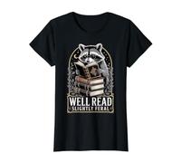 Well Read Slightly Feral Bookworm Personality |- Value Graphic T-Shirt, Women, Black, M