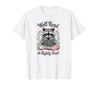 Well Read & Slightly Feral Raccoon Book Women T-Shirt