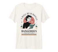 Well Read Woman Book Lover Feminist Reader Bibliophile Premium T-Shirt