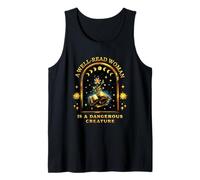 Well-Read Woman is A Dangerous Creature Feminist Book Reader Tank Top