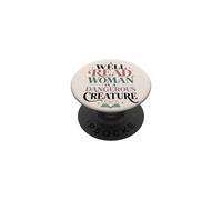 Well Read Woman Reader Quote Book Lover Feminist PopSockets Adhesive PopGrip