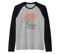 Well Sheeyit Frog Cowboy Boots Funny Western Girls Raglan Baseball Tee