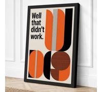 Well That Didn't Work Canvas Wall Art Print 36x24 Inch (91 x 61 cm)