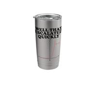 Well That Escalated Quickly Math Pun Stainless Steel Insulated Tumbler